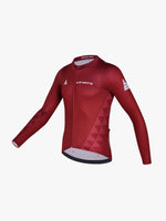 Classic Jersey Long Sleeve Men Mountain Maroon